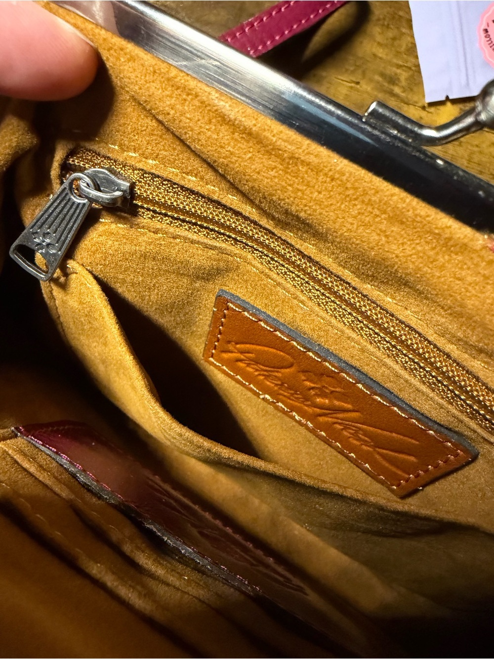 Patricia Nash Classic Embossed Leather Kiss Lock Wristlet Clutch. NO CALL OUTS - Picture 11 of 16